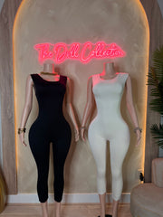Lorie Low Back Capri Jumpsuit