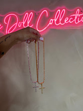 Rhinestone cross necklace