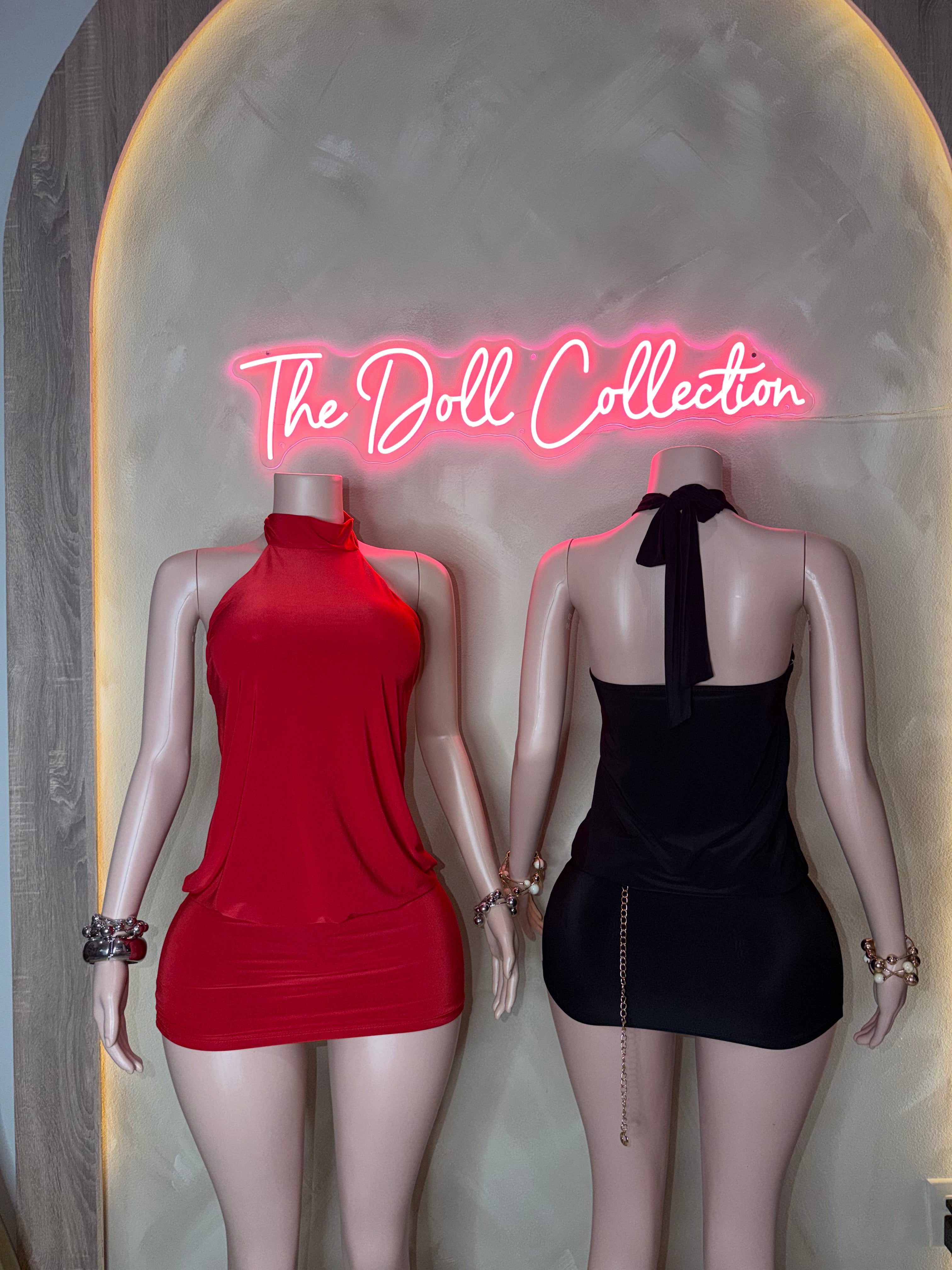 Cassie Halter Neck Backless Dress
